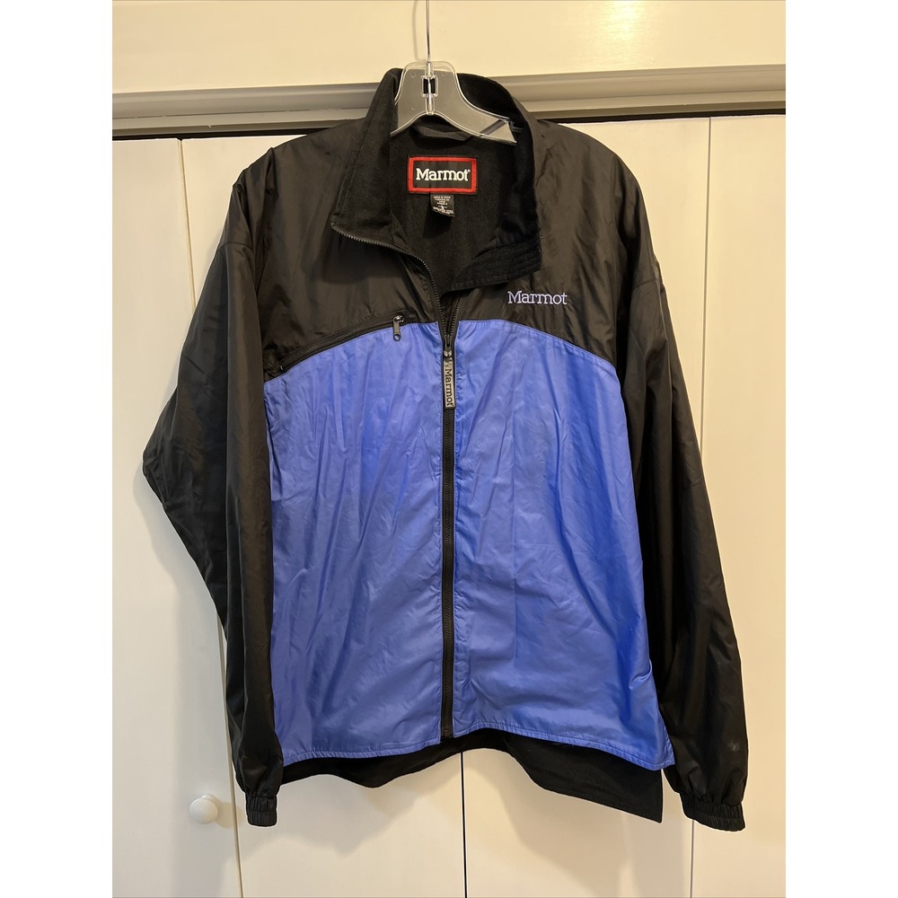 Marmot‎ Jacket Women's Sz L Color Block Blue/Black Lightweight Packable Vented